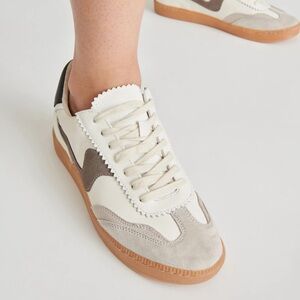 Dolce Vita White and Black Sneakers